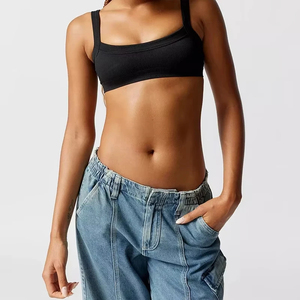 Top Corto sin Mangas para Mujer, Camiseta Corta de Verano, Sexy, Casual, de Color Sólido, Estilo Urbano - Product Image 1