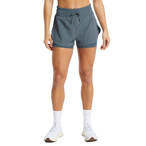 กางเกงขาสั้นเอวสูงสำหรับผู้หญิง ผ้าเมมโมรี่กันน้ำ ระบายอากาศได้ดี เป็นมิตรกับสิ่งแวดล้อม ผ้าสองชั้น แห้งเร็ว ไร้ตะเข็บ ผ้าฝ้าย 100% - Product Image 6