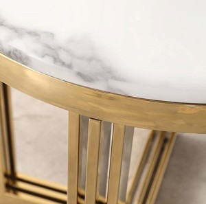 New Design Luxury Furniture <b>Side</b> <b>Tables</b> <b>Gold</b> Plated Marble Top End <b>Table</b> for Living Room, Drawing Room, Office Coffee <b>Table</b> - Product Image 4