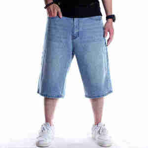 Pantalones cortos de mezclilla resistentes para hombre y mujer, de corte recto, tiro medio, de secado rápido, de algodón duradero, estilo nuevo, para verano. - Product Image 1