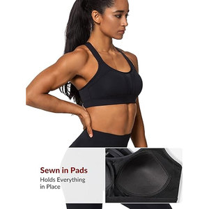 Soutien-gorge de sport haute performance Solid Trader Advanced Moisture Control, coupe sans couture, coussinets amovibles, pour entraînement et fitness - Product Image 5
