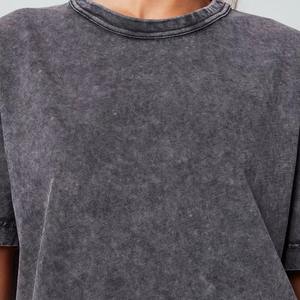 T-shirt personnalisé en gros avec logo imprimé par transfert thermique, délavé à l'acide, pour hommes et femmes, streetwear, 100% coton, durable, écologique, haute qualité - Product Image 3