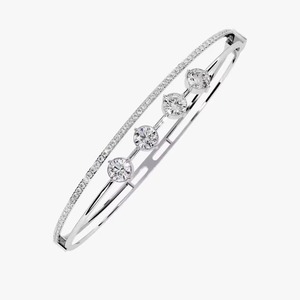 กำไลข้อมือเพชรแท้และเพชรโมอิสซาไนต์ทองคำขาว/ทองชมพู/ทองเหลือง 18k ขายดีที่สุด ประดับเพชรเต็มวง เครื่องประดับเพชรชั้นดี - Product Image 3