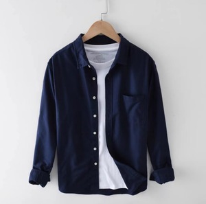 Camisa de Manga Larga Casual de Negocios para Hombre, Nueva Llegada OEM 2026, 100% Algodón Franela, Antiarrugas, Ecológica, Estilo Holgado y Moderno - Product Image 5