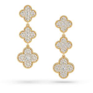 Pendientes de Diamantes Rikhava de Oro Blanco de 10K y 4.31ct, Fabricación Profesional en Línea, Diseño Único, Empaque Elegante para Regalo - Product Image 3