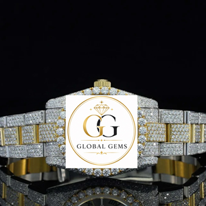 Reloj de Lujo con Diamantes Moissanite, Correa de Goma, Estilo Hip Hop, Mecánico, Disponible al Mejor Precio - Product Image 1
