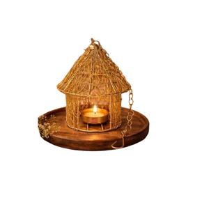 Lustre en métal et verre transparent, écologique, fait main, rond, pour activités religieuses, décorations de Noël, décoration murale pour la maison, restaurant - Product Image 6