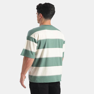 T-shirt à manches courtes pour homme, coupe classique, uni, col rond/col en V, décontracté, tricoté, 100% coton, anti-boulochage, séchage rapide, design personnalisé - Product Image 3