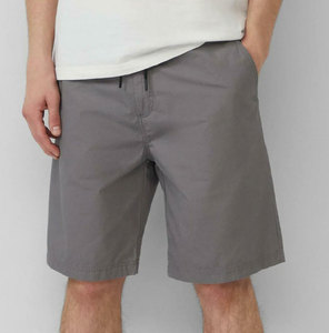 Pantalones Cortos Bermuda Grises para Hombre, Talla Grande, Cintura con Cordón, Casuales, Tejidos, de Color Sólido - Product Image 2