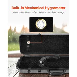 Custodia per violino 4/4 full size, leggera e portatile, borsa da viaggio con fodera in peluche, protezione per strumenti musicali con tracolla - Product Image 5