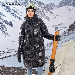 Women Long White <b>Duck</b> <b>Down</b> Padded Puffer Coat with Hood Thick Warm Waterproof Windproof Winter Casual Comfortable Outerwear - Product Image 6