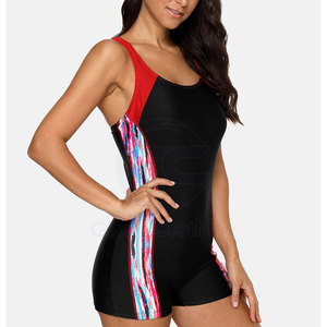 Traje de baño de una pieza hecho a medida con poliéster reciclado, recién llegado, muy vendido, estilo occidental, floral, con cuello en V y cordón ajustable. - Product Image 1