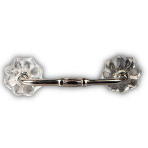 Handmade Modern Crystal Melon Door Cabinet Pull Silver <b>Hardware</b> Fitting for <b>Wardrobe</b> Drawer Dresser & Modern Bedroom Kitchen Use - Product Image 1