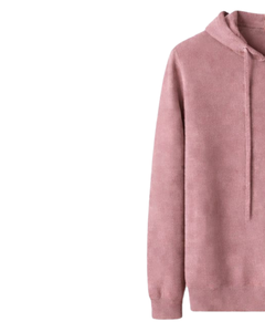 Sweat-shirt à capuche personnalisé pour homme, rose poudré, en molleton de coton, à manches longues, décontracté, avec cordon de serrage réglable - Product Image 3