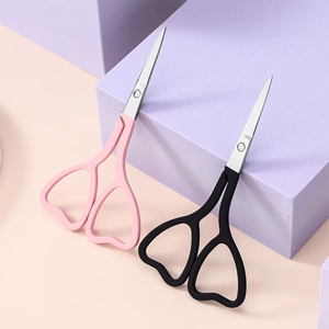 Professional Tailor scissor Pink High Quality Stainless Steel Heart shaped Eyebrow Trimming Scissors Sharp Pointed Beauty - Product Image 5