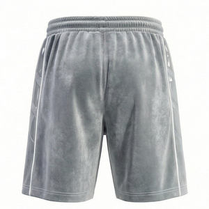 Shorts de sport unisexe en velours avec logo cristal, style streetwear décontracté, été, USA Europe, Maluza, taille élastique unie, coupe régulière, Elite - Product Image 3
