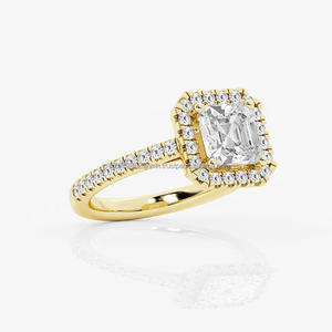 Diamantes brillantes Asscher certificados por IGI en oro de 14 quilates Ajuste de Punta Vintage para Joyería exclusiva para fiesta de boda-Arin Luxury Co - Product Image 3