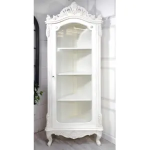 Display Cabinet With Glass carving handmade real mobiliário alta qualidade