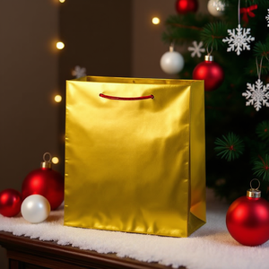 Sacchetto Regalo in Lamina d'Oro 18*23*10 BOLSA REGALO per Forniture Natalizie e Festive - Product Image 3