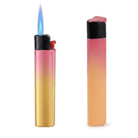 Briquet Métallique Rechargeable Type-C Coupe-Vent avec Couvercle Multicolore Éblouissant, Allumage Sans Flamme Portable pour Barbecues et Cigarettes
