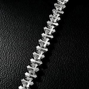 New Luxury HipHop Cuban 22mm <b>Iced</b> <b>Out</b> Moissanite S925 Sterling Silver Rose Gold Plated Raised Pointer Cuban Link <b>Chain</b> Men's - Product Image 5