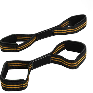 สายรัดข้อมือกันลื่นรูปเลข 8 สำหรับยกน้ำหนัก ผ้าฝ้ายคุณภาพสูง รองรับการฝึกความแข็งแรง อุปกรณ์เพาะกาย สายรัดรูปเลข 8 - Product Image 1