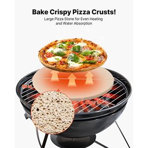 0.67 Extra Large \ "spesse 16 \" 1450 per Pizza °F pietre da forno resistenti al calore supporto per pizze barbecue da cucina - Product Image 2