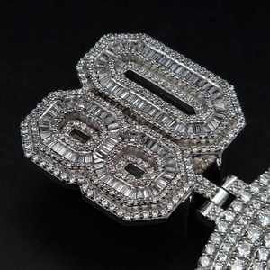 Collar con Colgante de Letra Personalizado en Plata de Ley 925 con Incrustaciones de Moissanita D VVS para Hombre, Estilo Hiphop - Product Image 1