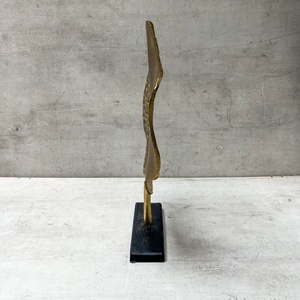 Abstract Aluminum Sculpture <b>Figure</b> Shape Gold Plated Eco-Friendly Durable Handmade Modern Design Tabletop Decor for Home Office - Product Image 2