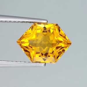 Citrine naturelle orange dorée, taille hexagonale personnalisée, pierre précieuse en vrac, quartz facetté pour la fabrication de bijoux, vente en gros - Product Image 2