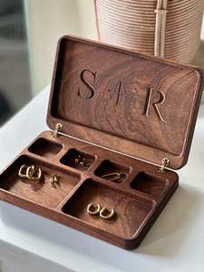 Boîte de rangement en bois de qualité supérieure pour l'organisation de la maison, grande caisse en bois rustique avec poignées pour ranger les jouets, les porte-clés et les bagues - Product Image 2