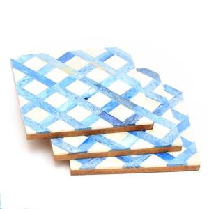 Posavasos de Hueso con Incrustaciones Hechos a Mano, Ecológicos, con Patrón Geométrico y Acabado de Resina para Utensilios de Cocina a Precio Económico - Product Image 2