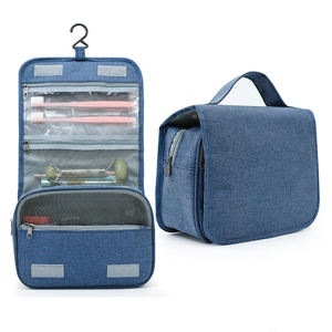 Trousse de Maquillage de Voyage Portable et Respirante, Pochette de Soins Personnels Multicouche avec Poches Transparentes, Sangle Réglable et Fermeture Éclair pour Soins de la Peau - Product Image 2