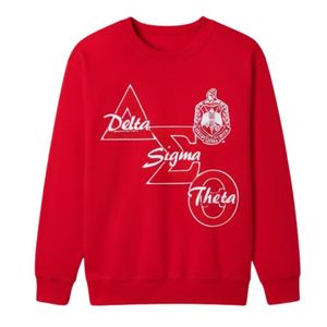 Felpa Rossa Delta Sigma Theta per Donne, Vestibilità Comoda, Tessuto Premium, Abbigliamento Casual per Confraternite Greche - Product Image 4