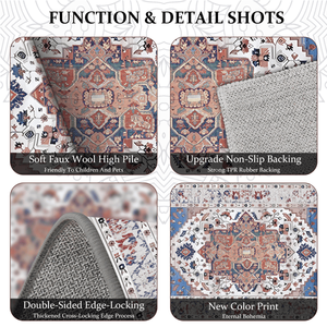 Boho 3-Piece Non-Slip Kitchen Rug Set Thick <b>Washable</b> Floor Mats <b>Runner</b> and Mats Durable Kitchen Flooring - Product Image 6