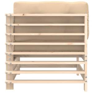 Canapé d'angle de jardin en tissu Oxford beige, 25,0 pouces, coton PP, mobilier d'extérieur élégant - Product Image 4