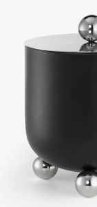 Luxury Double Walled Factory Wholesale Modern Matte Black Stainless Steel Ice <b>Bucket</b> <b>with</b> <b>Lid</b> & Silver Ball Feet for Barware - Product Image 3