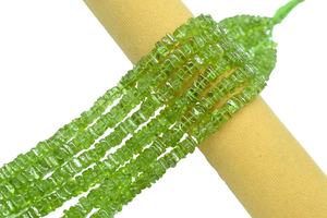 Cuentas Cuadradas Heishi de Peridoto Natural de Calidad AAA, Lisas, de 4-5 mm, 16 Pulgadas, para la Elaboración de Joyas - Product Image 5