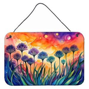 Agapanthus Color Wall <b>Door</b> Hanging Multicolor Art Prints Aluminum Metal <b>Sign</b> for Kitchen Bar <b>Bathroom</b> Home Decor 8HX12W - Product Image 1