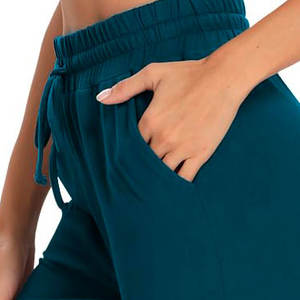 Pantalon de survêtement évasé 2026 à prix abordable, de haute qualité, avec cordon de serrage à la taille, couleur unie, pour femme - Product Image 6