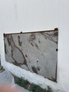 S White <b>Slate</b> Stone Veneer Flexible Wall Cladding Eco Friendly Lightweight Natural Stone Panel for Interior Exterior Hotel - Product Image 2