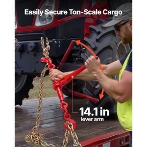 Tendicatena a cricchetto G80 da 3/8 pollici x 10 piedi, capacità di carico di esercizio 9200 libbre, set di tendicatene - Product Image 5