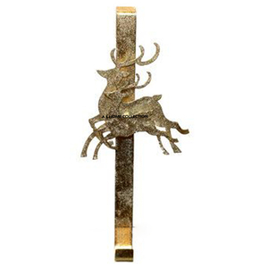 Porte-couronne décoratif classique au design traditionnel, finition dorée, métal de haute qualité, prix raisonnable, très populaire pour Noël - Product Image 1
