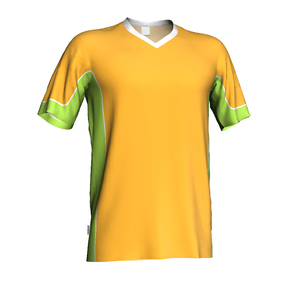 เสื้อฟุตบอลคอกลมสีส้มสำหรับผู้ชาย แขนสั้น ระบายเหงื่อได้ดี ลายธงชาติแบบเรขาคณิต ตัดสี โพลีเอสเตอร์ ทรงปกติ ใส่ได้ทุกฤดู - Product Image 4