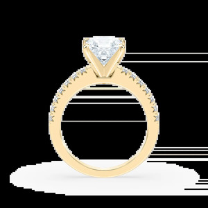 1.50 carat princess cut diamond side stone tigerlilly engagement <b>ring</b> rose <b>gold</b> white <b>gold</b> yellow <b>gold</b> elegant timeless women - Product Image 6