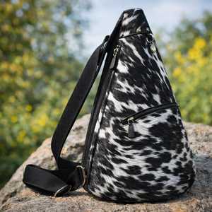 Bolso de Pecho Vintage de Cuero con Pelo, Bandolera de Piel de Vacuno, Bolso de Mano para Mujer, Bolso de Hombro de Diseñador, Protección RFID Premium para Viajes - Product Image 2