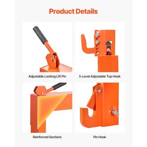 Attacco Rapido a 3 Punti con 2 Ricevitori, Capacità di Sollevamento 3000 Libbre, Bullone Regolabile a 5 Livelli, Categoria Adattamento Attacco a 3 Punti - Product Image 5