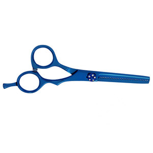 Professional Salon Thinning Scissors Customized Logo Blue <b>Barber</b> Hairdresser Scissors Sharp <b>Blade</b> Tip Stainless Steel - Product Image 3