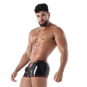 Sous-vêtements Boxer Homme Noir en Latex Effet Seconde Peau Coupe Slim Extensible pour Clubwear et Fétichisme - Product Image 3