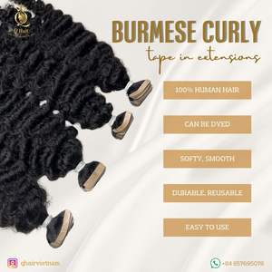 Extensiones de cabello de cinta birmana alineada con cutícula sin procesar vietnamita 100% cinta sin enredos de 8-40 pulgadas en - Product Image 4